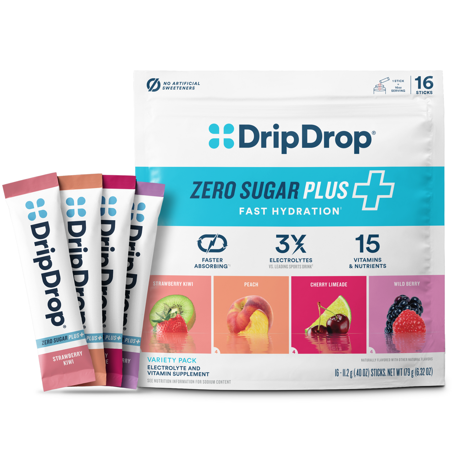 dripdrop-zero-sugar-plus-strawberry-kiwi-peach-cherry-limeade-wild-berry-16-oz-sticks-16-count-t7 Pouch_16ct_Front16ozSticks_VSPlus_Variety_B.png
