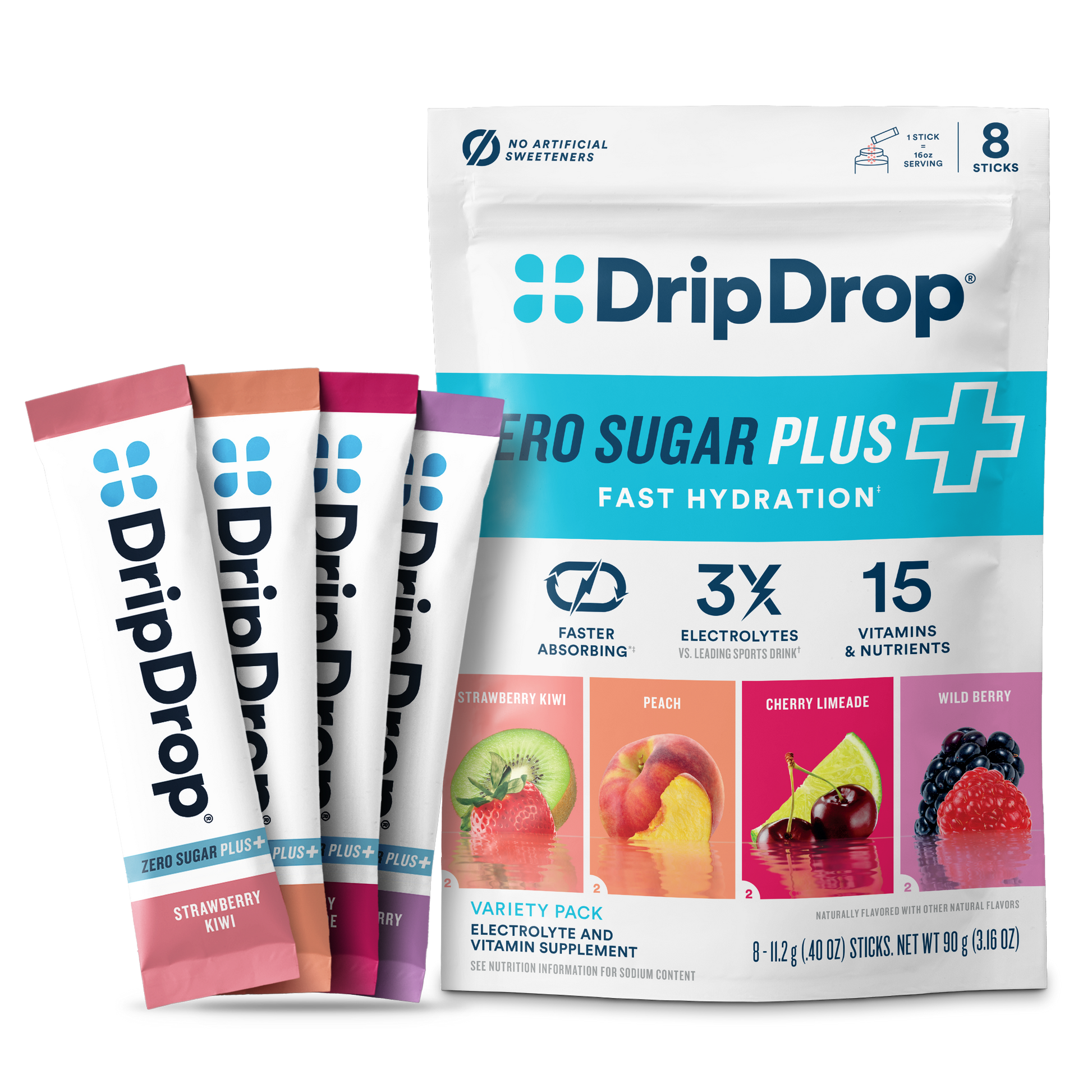 dripdrop-zero-sugar-plus-strawberry-kiwi-peach-cherry-limeade-wild-berry-16-oz-sticks-8-count-z3 Pouch_8ct_Front16ozSticks_VSPlus_Variety_B.png